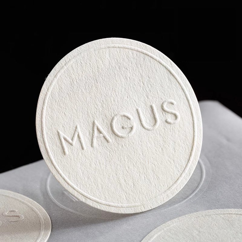 adhesive label sticker surface embossing & debossing