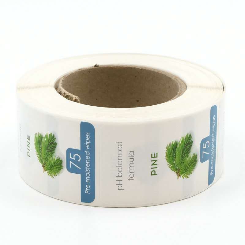 plastic film lamination on adhesive label sticker