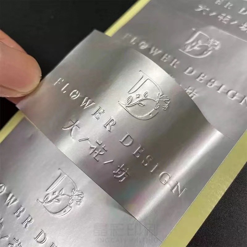 silver color aluminium foil adhesive label sticker material