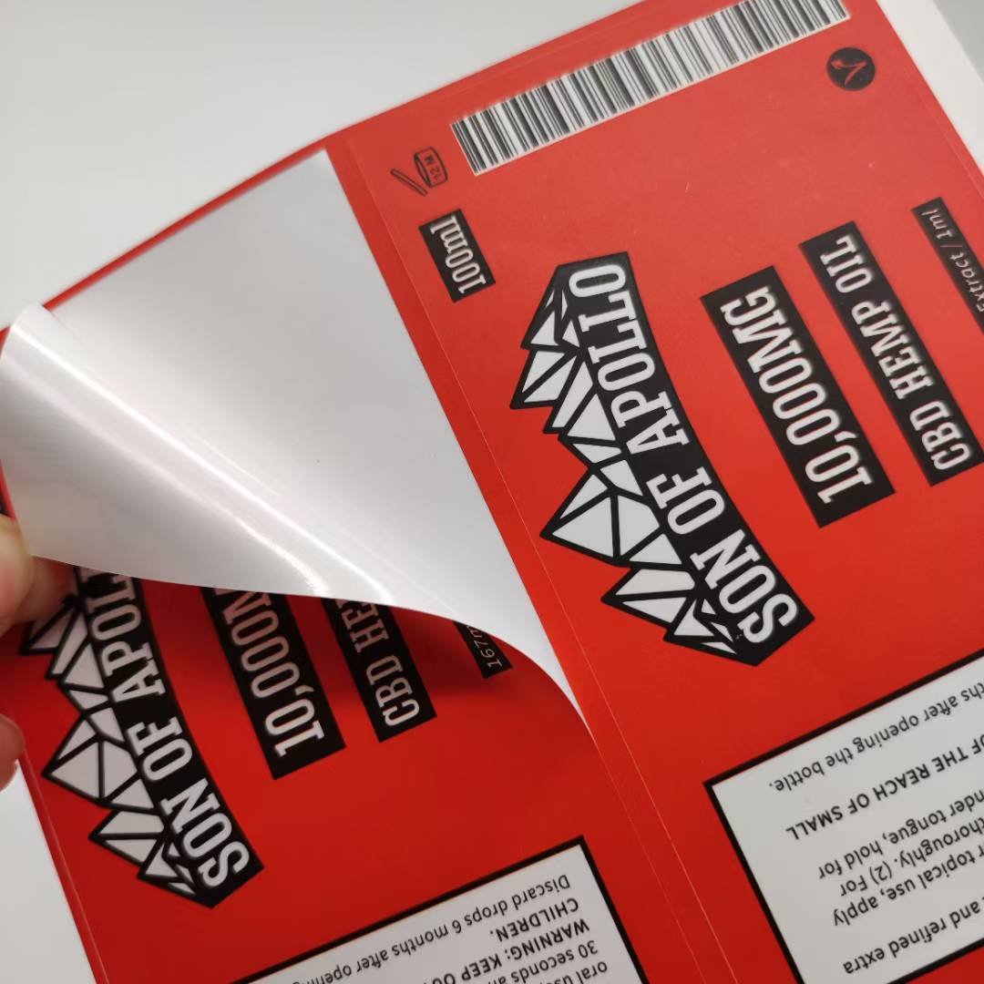 White Polyethylene adhesive label material