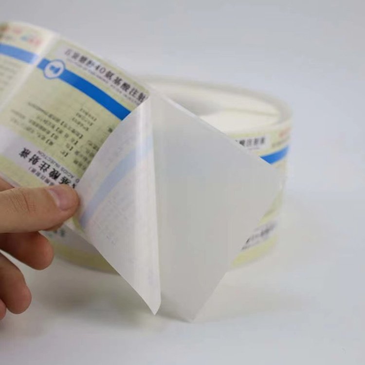 white pp adhesive label material