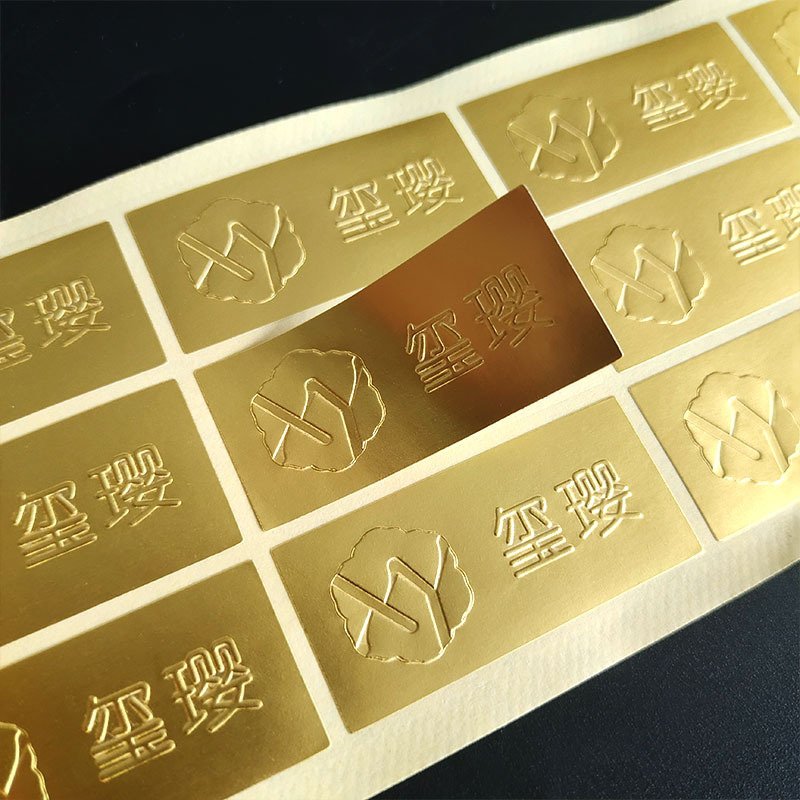embossed aluminium foil sticker