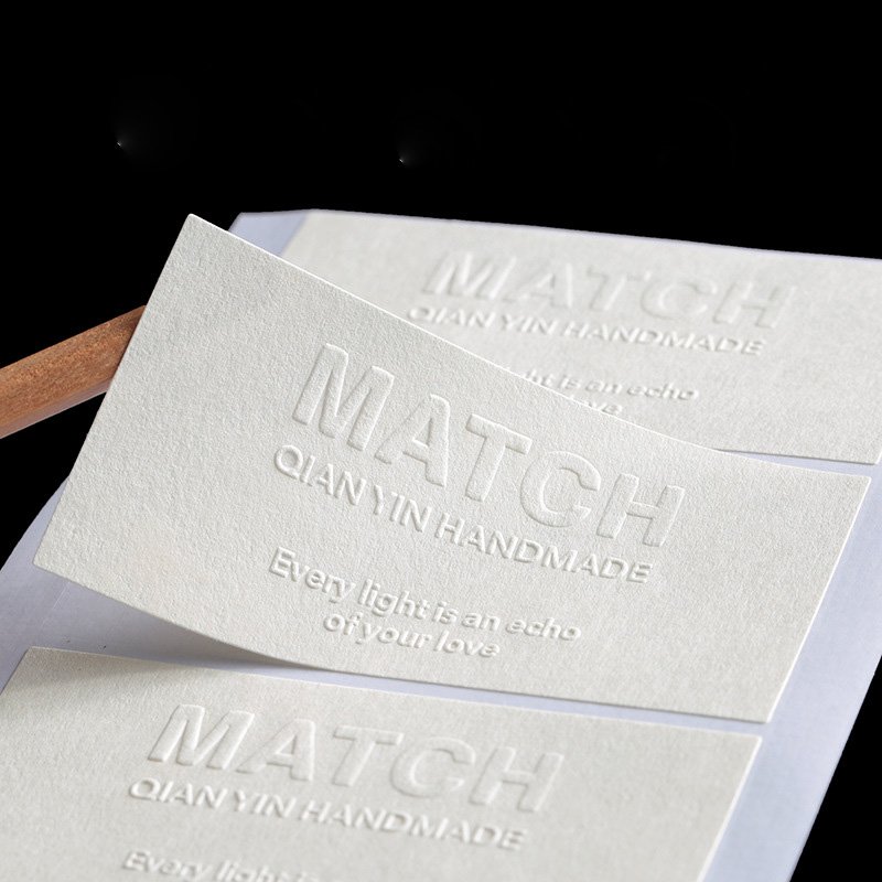 embossed sticker on matte paper