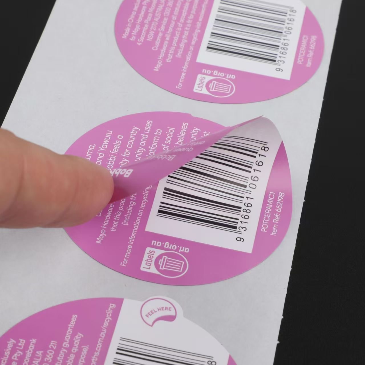 double layer cosmetic label sticker