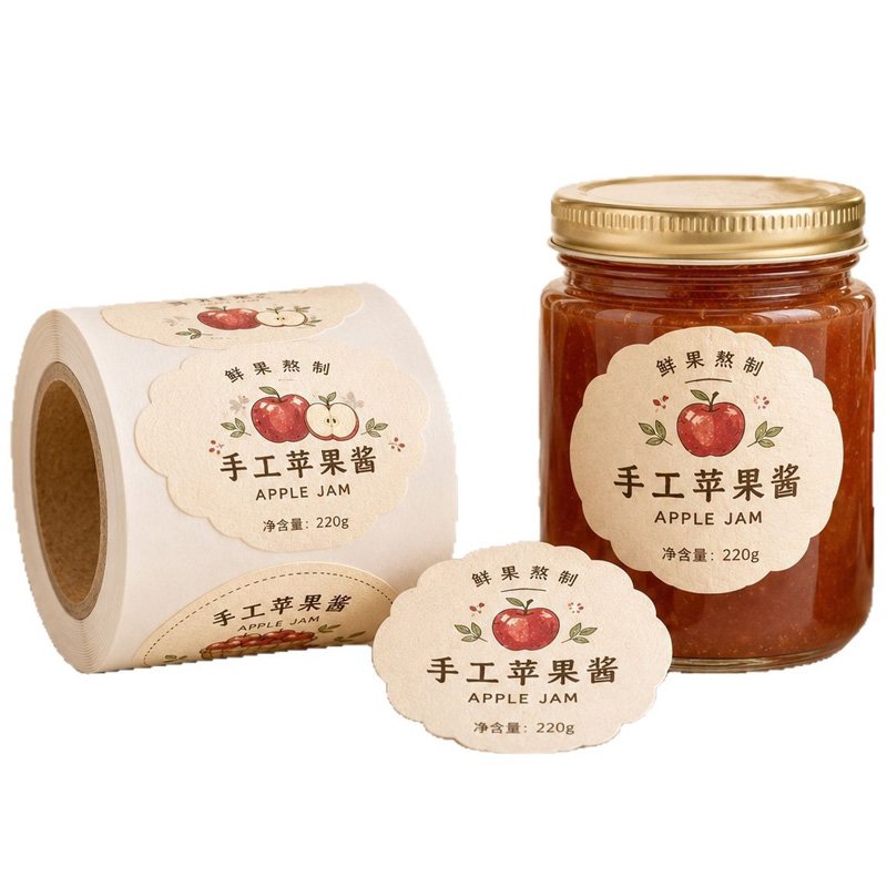 apple jar packaging label