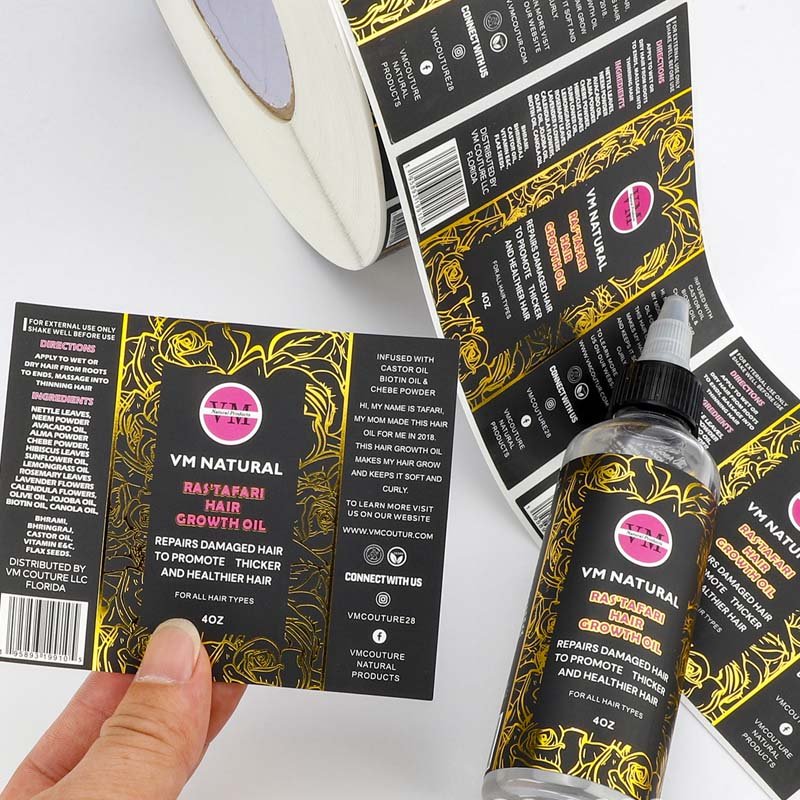 foil stamping labels for cosmetics