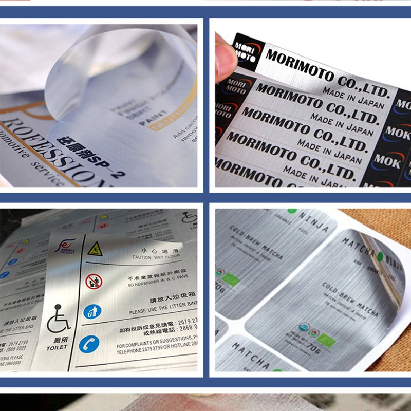 waterproof metallic adhesive label sticker for equipments